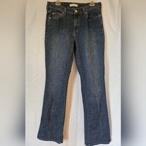 Levi's 515 Boot Cut Dark Wash Womens Blue Jeans 12 Long Ranch Western